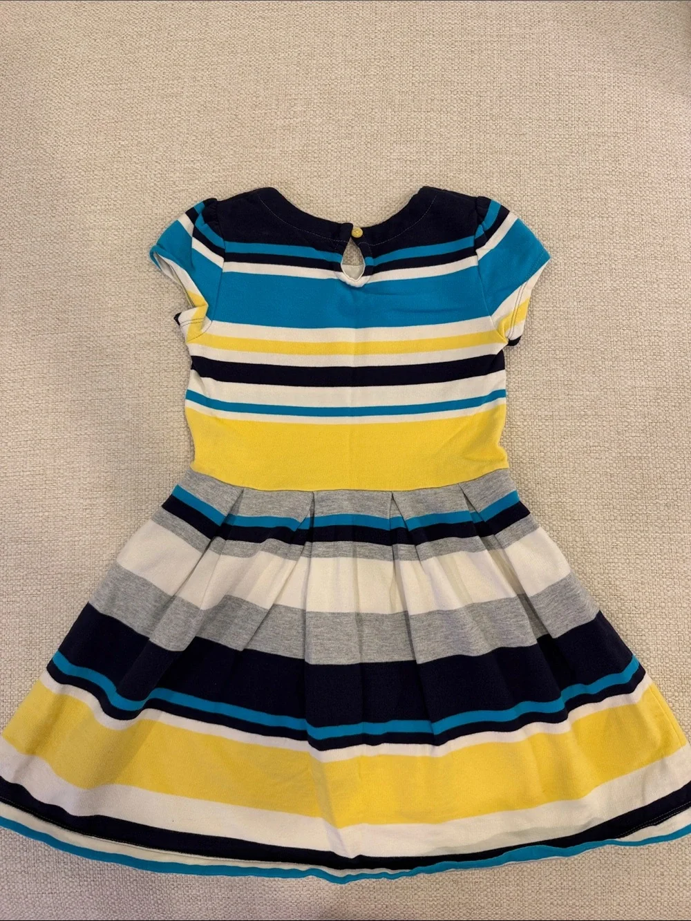 Gymboree Striped Fit-and-Flare Dress - Yellow, Blue & Navy